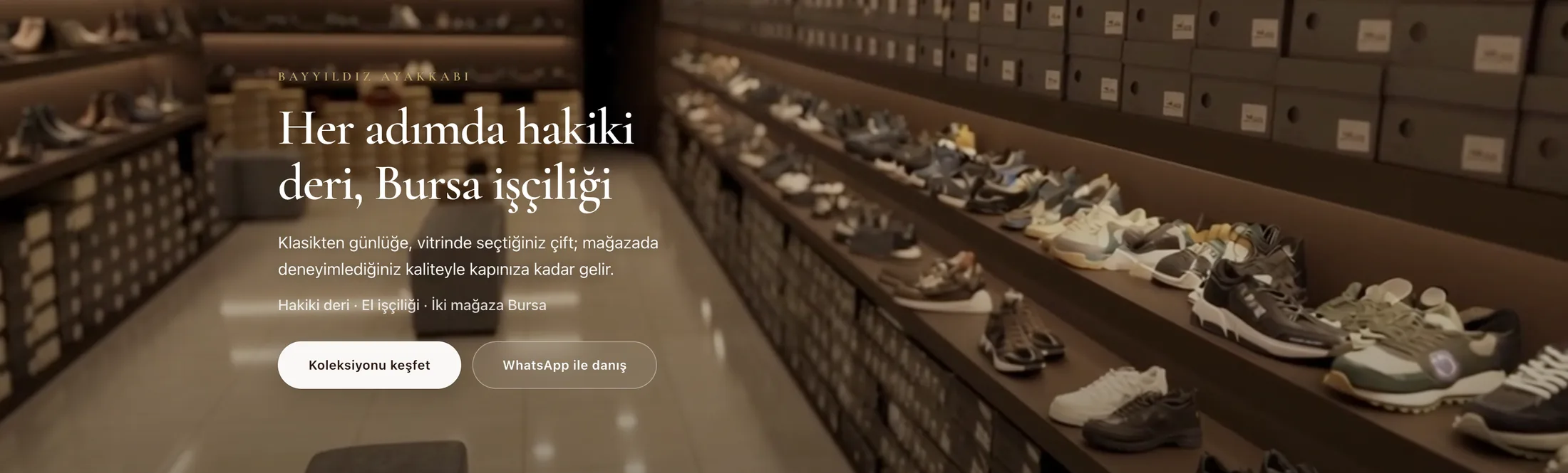 BayYıldız product presentation area highlighting retail categories and visual hierarchy